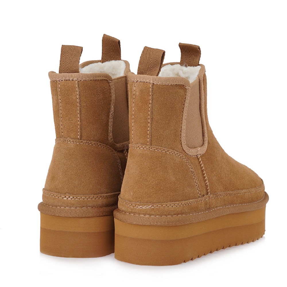 Γυναικειο μποτάκι suede δέρμα σε ταμπά χρώμα EXE  V371S4152534 Collection FW 2025