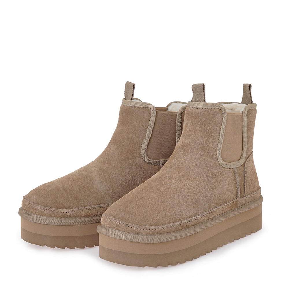 Γυναικειο μποτάκι suede δέρμα σε πούρο χρώμα EXE  V371S4152534 Collection FW 2025