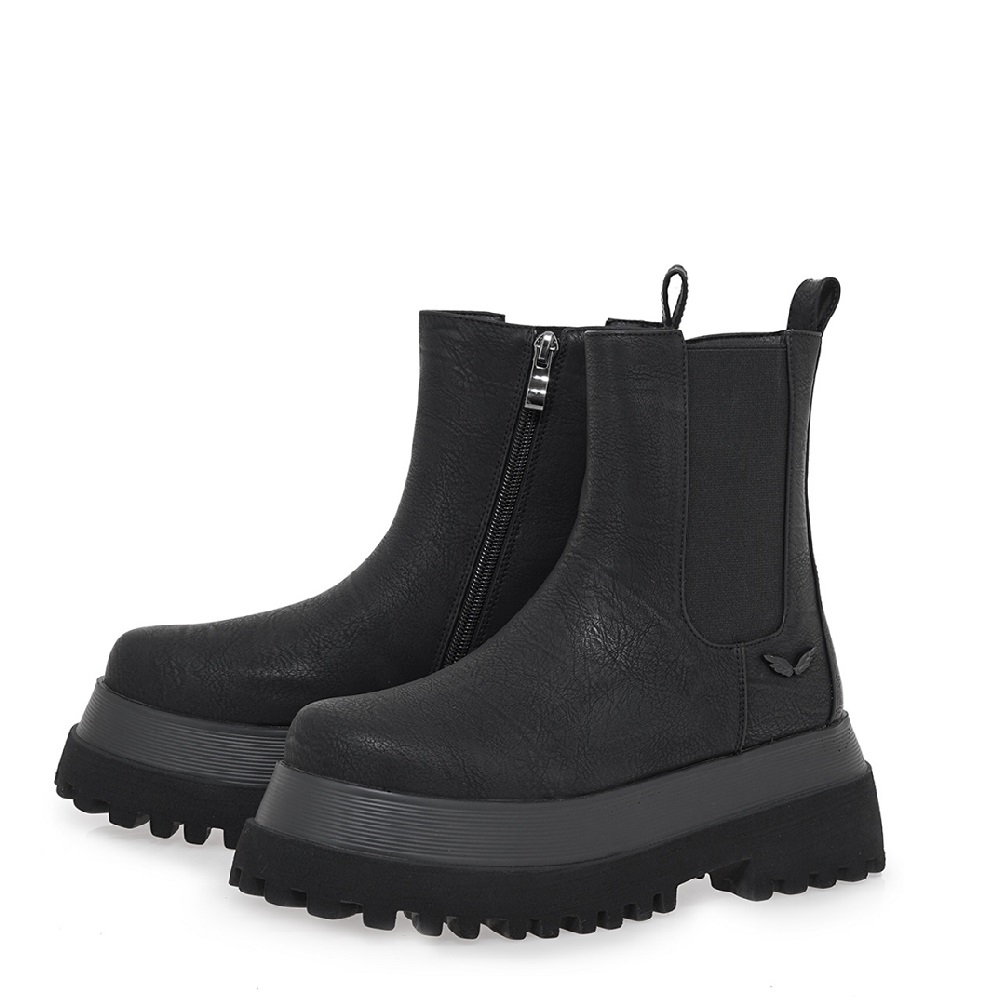 Γυναικείο μποτάκι σε μαύρο χρώμα Dragon & Blaze  V354R7703001 Collection FW 2025