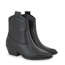 Γυναικείο μποτάκι σε μαύρο δέρμα Carla Cortez V316W2613002 Collection FW 2025 2