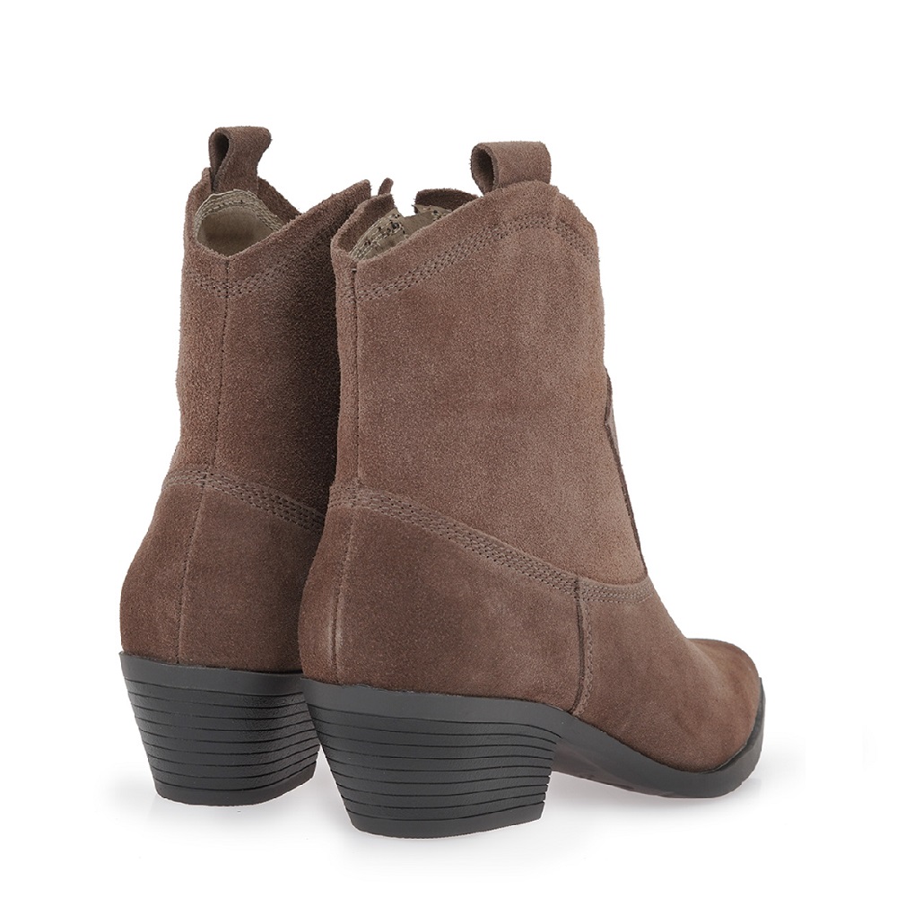 Γυναικείο μποτάκι σε πούρο καστόρι  δέρμα Carla Cortez V316W2613002 Collection FW 2025