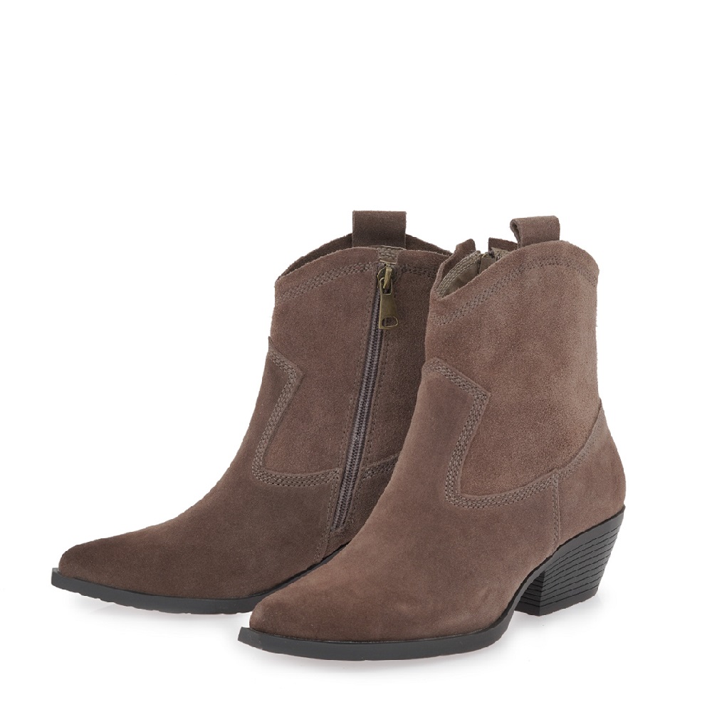 Γυναικείο μποτάκι σε πούρο καστόρι  δέρμα Carla Cortez V316W2613002 Collection FW 2025