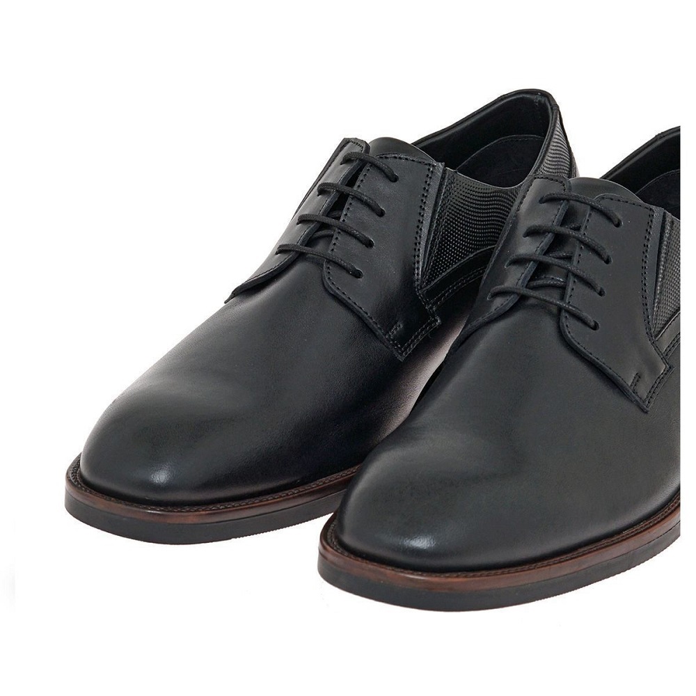 Ανδρικό δερμάτινο oxford παπούτσι σε μαύρο χρώμα Renato Garini  V526Χ109205R Collection FW 2025