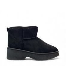 Γυναικείο μποτάκι μαύρο  με γούνα Il Mondo Comfort  RΥ002-2