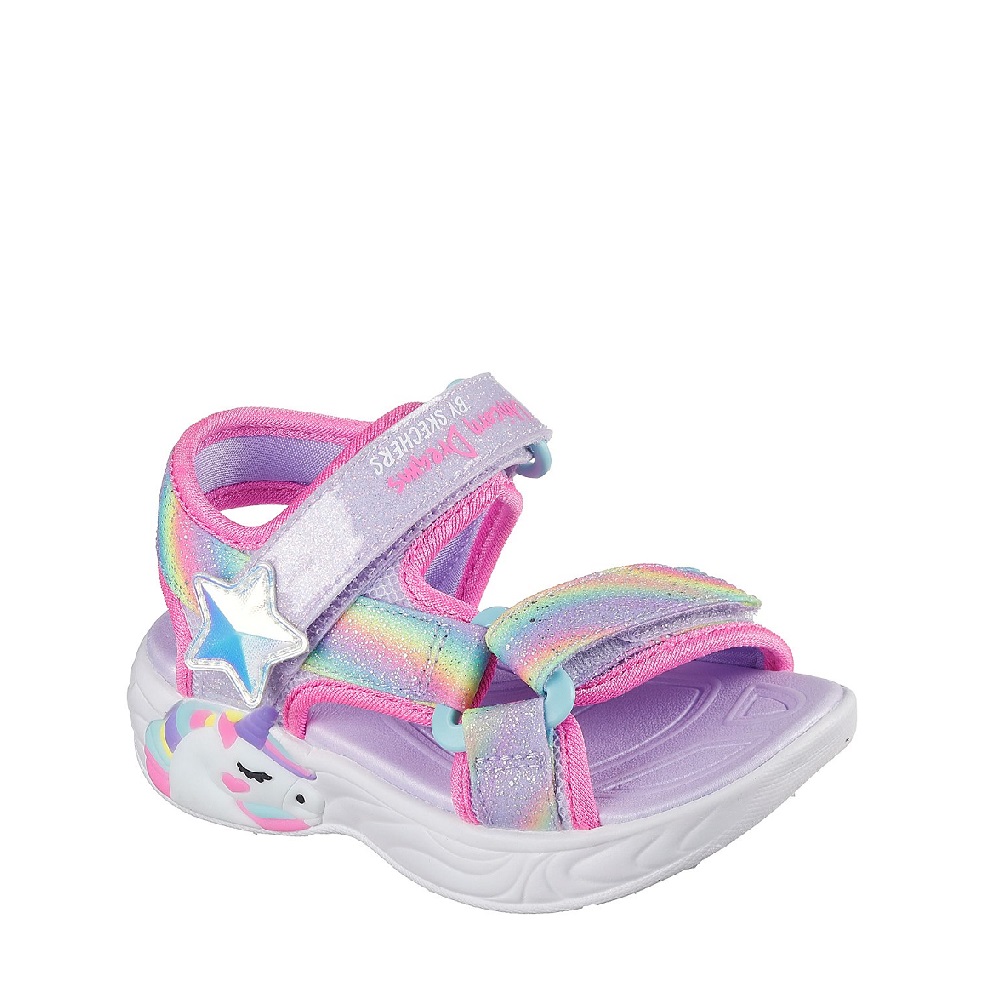Παιδικό πέδιλο για κορίτσι μονόκερος με φωτάκια Skecxhers  303107Ν-LVΜΤ Collection SS 2026