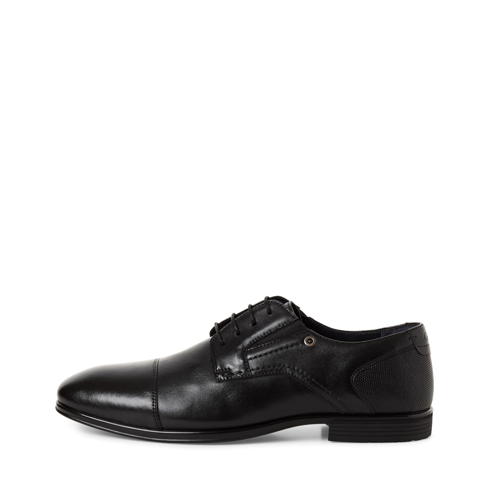 Ανδρικό δετό δερμάτινο μαύρο Marco Tozzi  2-13203-46 001 Collection SS 2026