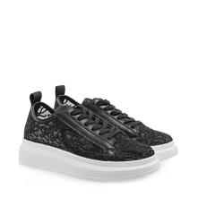 Γυναικείο sneaker μαύρο δαντέλα Renato Garini  W119R18025W3 Collection SS 2026 2