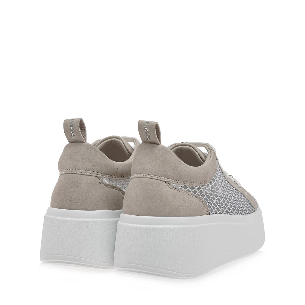 Γυναικείο sneaker Off White φιλτιρέ στρας Renato Garini  W119R61534V4 Collection SS 2026