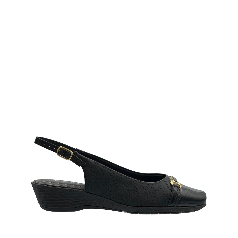 Piccadilly 143246-3 Micro Fiber Ανατομικά Γυναικεία Γοβάκια σε Μαύρο χρώμα