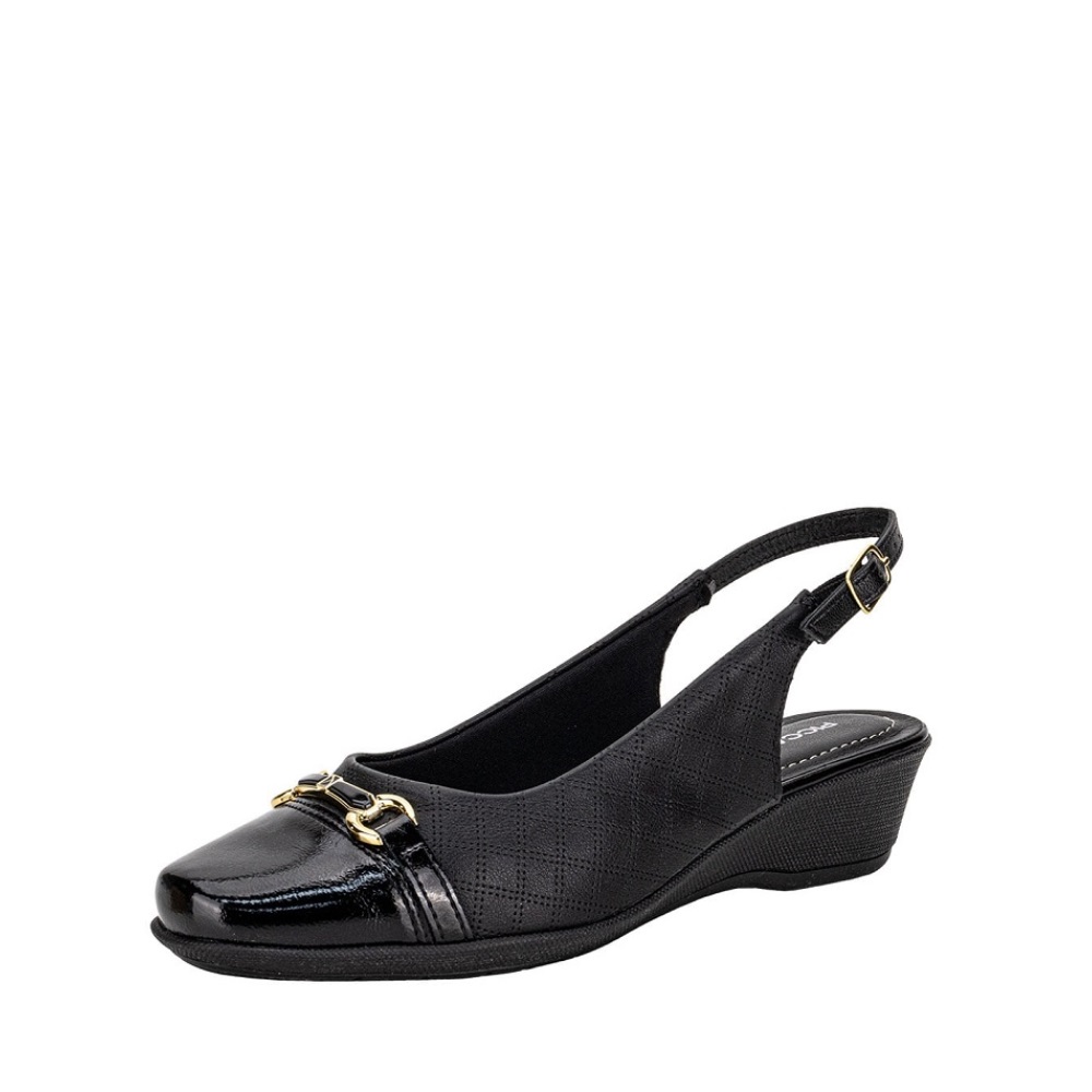 Piccadilly 143246-3 Micro Fiber Ανατομικά Γυναικεία Γοβάκια σε Μαύρο χρώμα