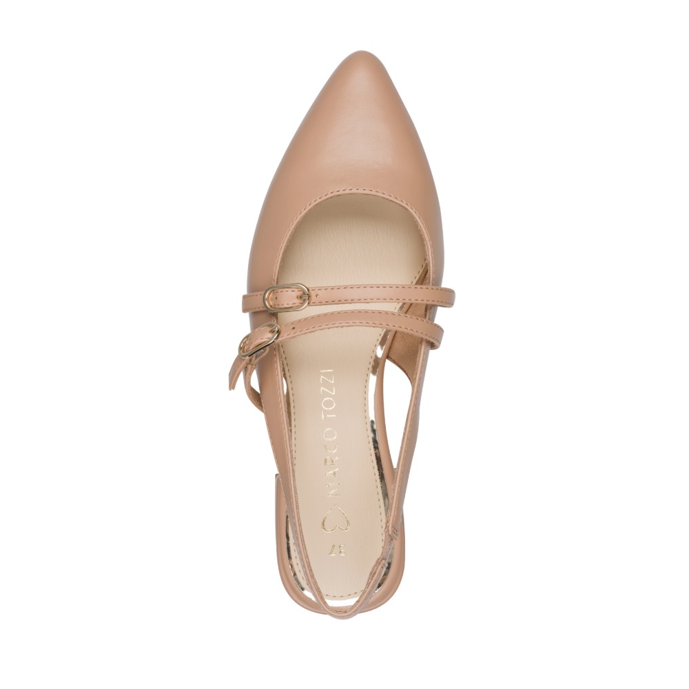 Γυναικείο slingback cappucino Marco Tozzi  2-29409-44 496 Collection SS 2026