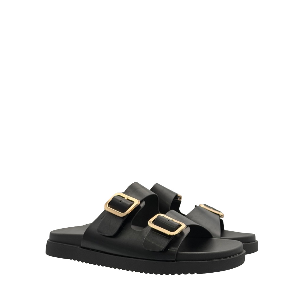 Γυναικείο σανδάλι μαύρο Adams Shoes  1-829-26049-29 Collection SS 2026