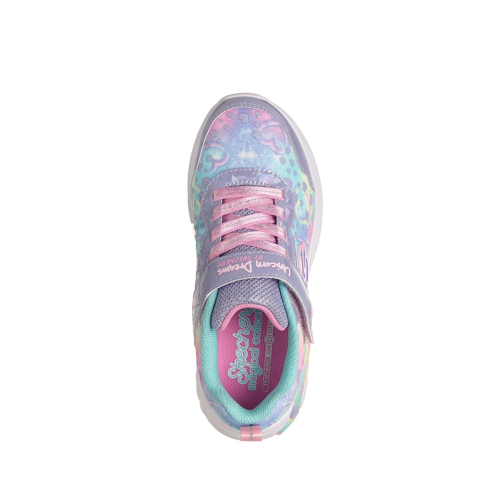 Παιδικό sneaker για κορίτσι με φωτάκια μονόκερος Skechers  303063L-LVΜΤ Collection SS 2026