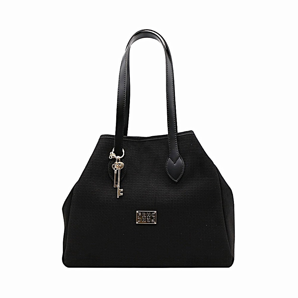 Τσάντα ώμου μαύρη FRNC  5576 ΒLΚ Collection SS 2026