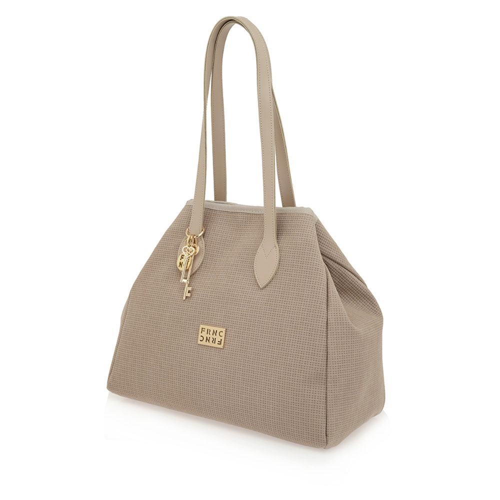 Τσάντα ώμου μπέζ FRNC  5576 BG Collection SS 2026