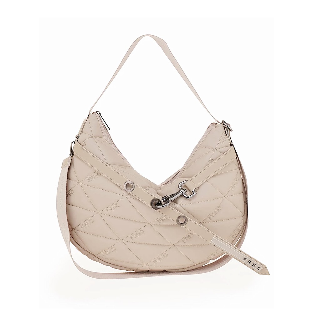 Γυναικεία Τσάντα Ωμου Σε Χρώμα Μπεζ Καπιτονέ FRNC 4170 BG