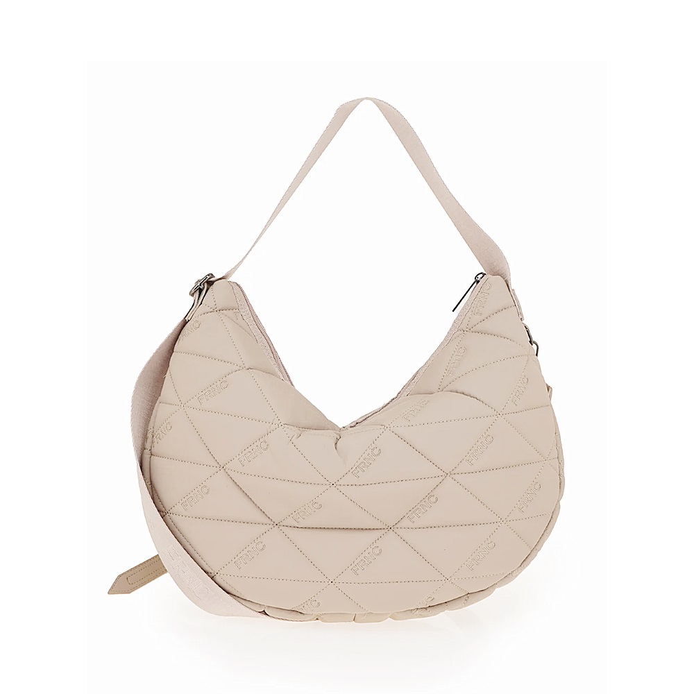 Γυναικεία Τσάντα Ωμου Σε Χρώμα Μπεζ Καπιτονέ FRNC 4170 BG