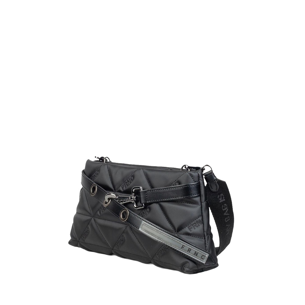 Τσάντα ώμου μαύρη FRNC  4163 BLK