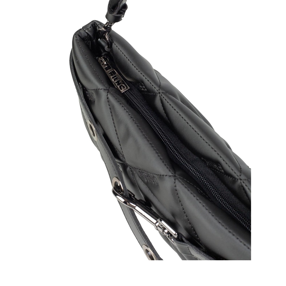 Τσάντα ώμου μαύρη FRNC  4163 BLK