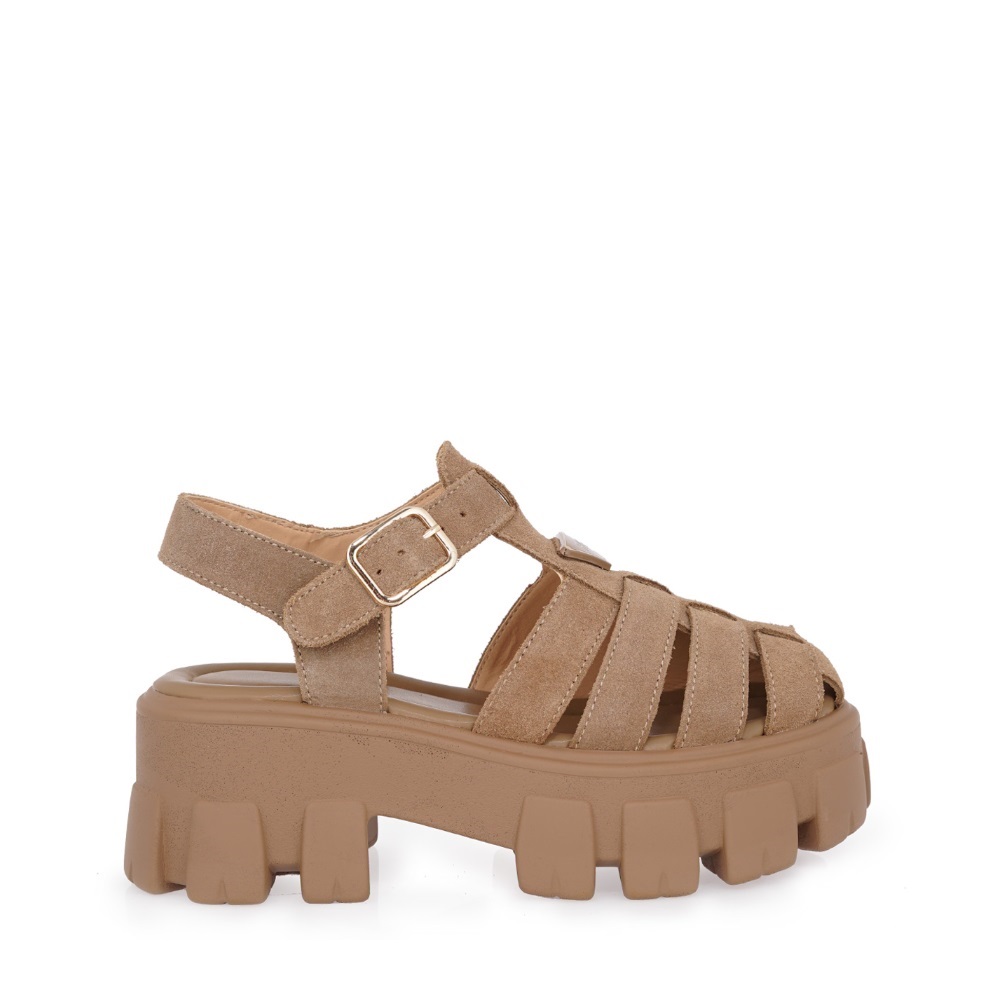 Γυναικείο δερμάτινο πέδιλο Flatform Renato Garini  W403R609338Ζ Collection SS 2026