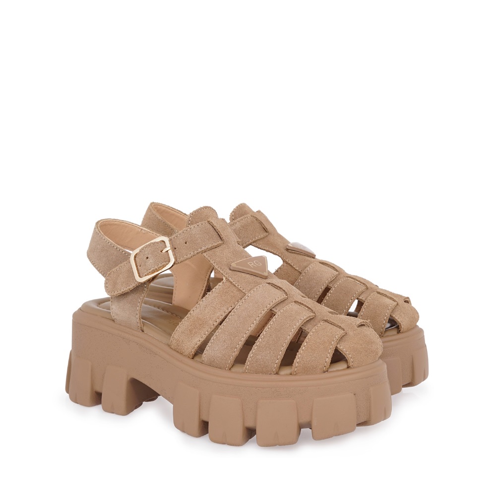 Γυναικείο δερμάτινο πέδιλο Flatform Renato Garini  W403R609338Ζ Collection SS 2026