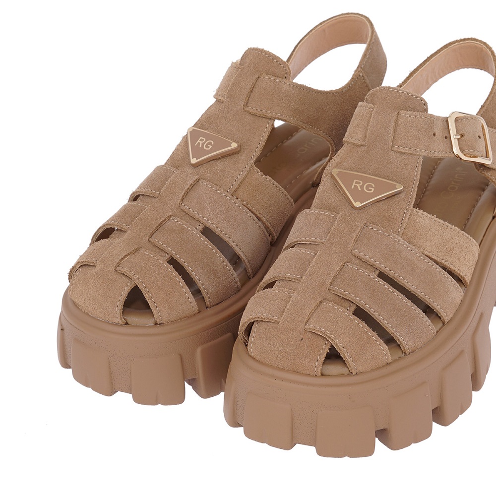 Γυναικείο δερμάτινο πέδιλο Flatform Renato Garini  W403R609338Ζ Collection SS 2026