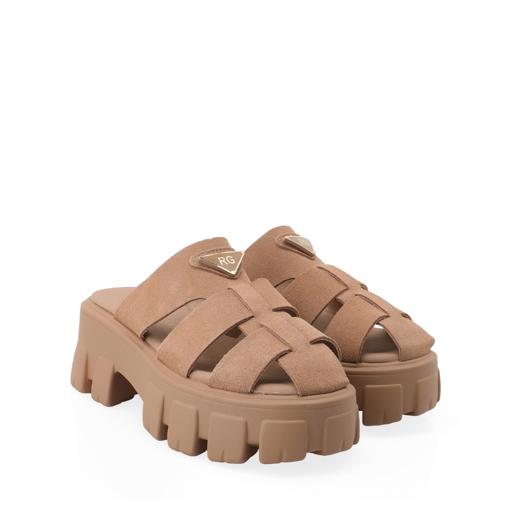 Γυναικείο δερμάτινο Flatform Renato Garini  W403R095338Ζ Collection SS 2026