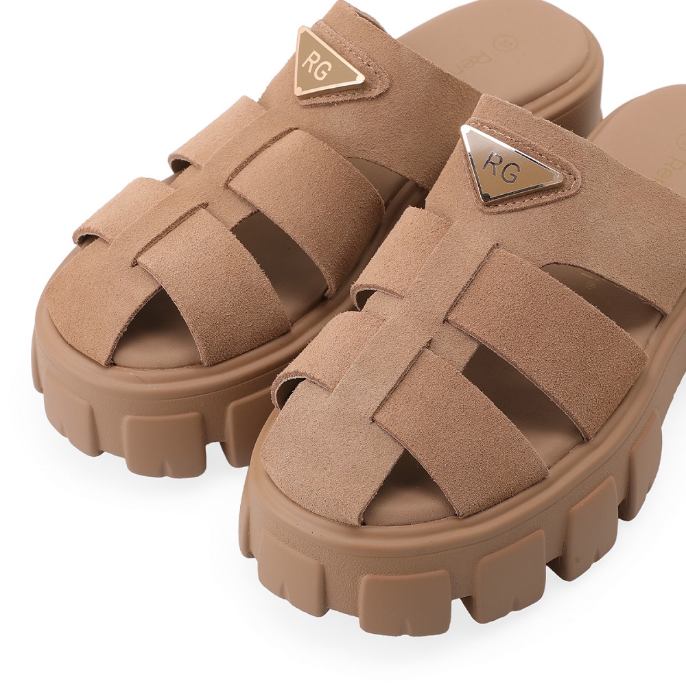 Γυναικείο δερμάτινο Flatform Renato Garini  W403R095338Ζ Collection SS 2026