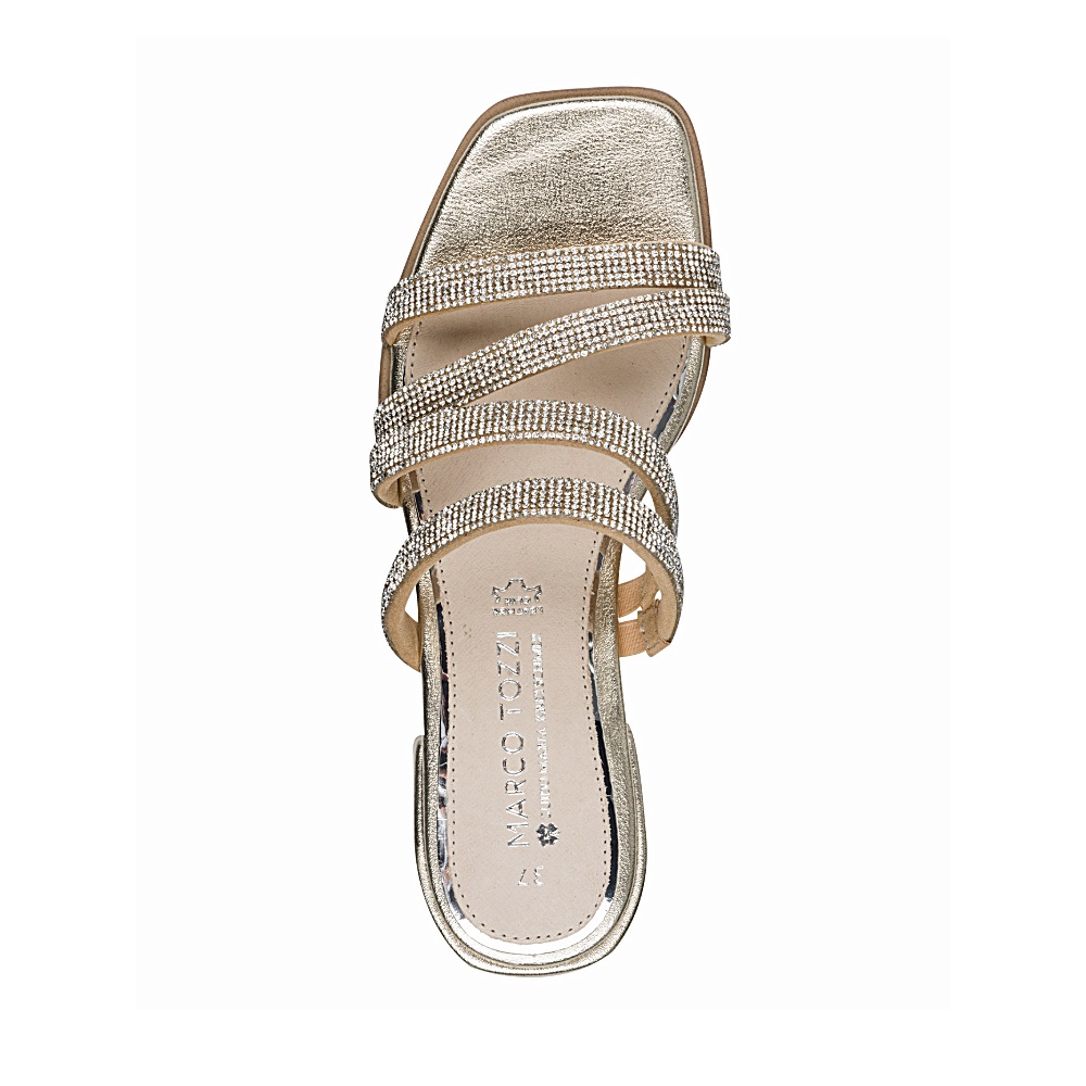 Γυναικείο αμπιγιέ  χρυσό σανδάλι Marco Tozzi  2-87101-46 940 Collection SS 2026