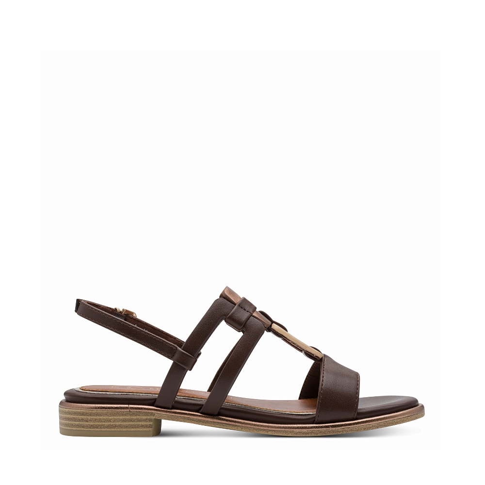 Γυναικείο πέδιλο σε καφέ χρώμα Marco Tozzi  2-28106-44 303 Collection SS 2026