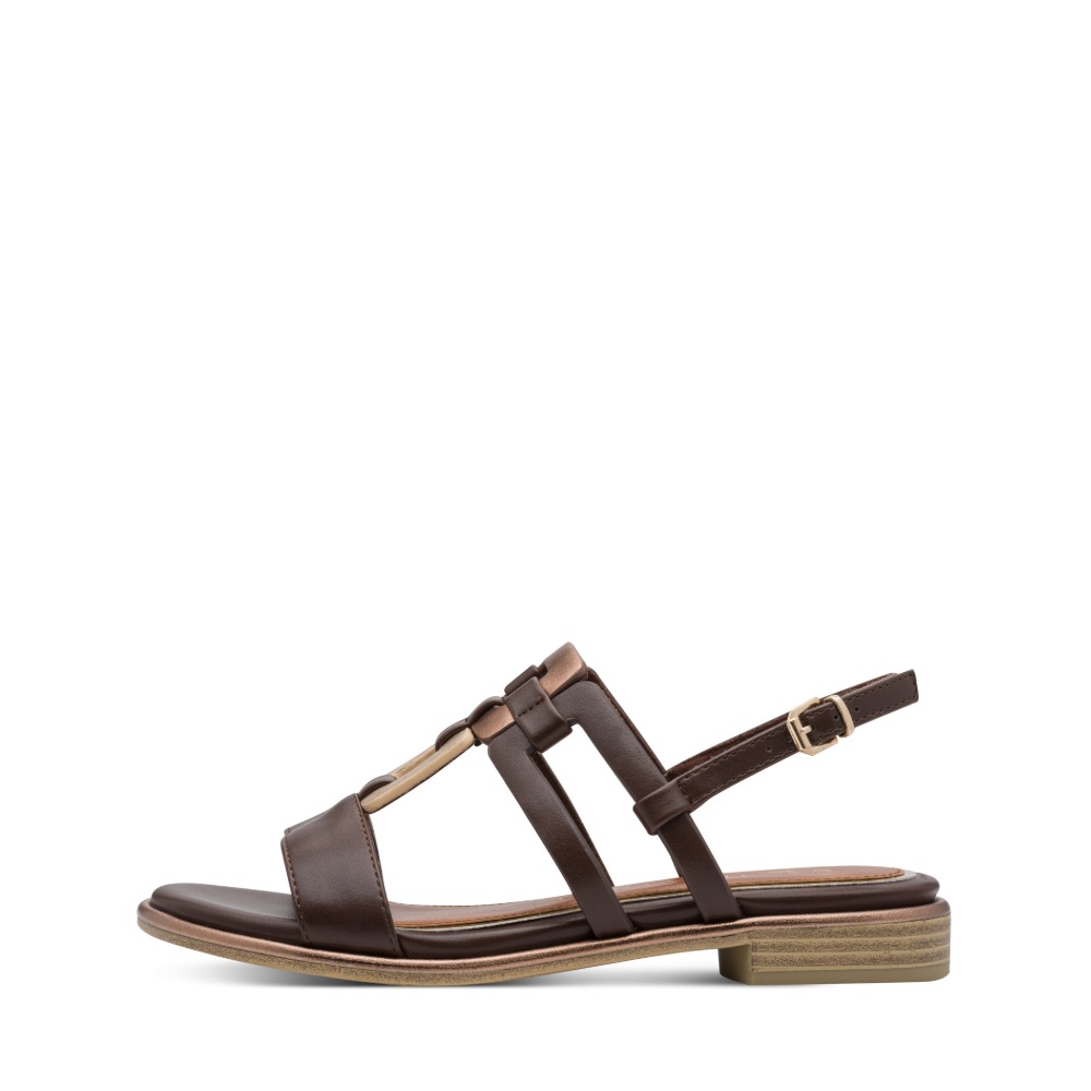 Γυναικείο πέδιλο σε καφέ χρώμα Marco Tozzi  2-28106-44 303 Collection SS 2026