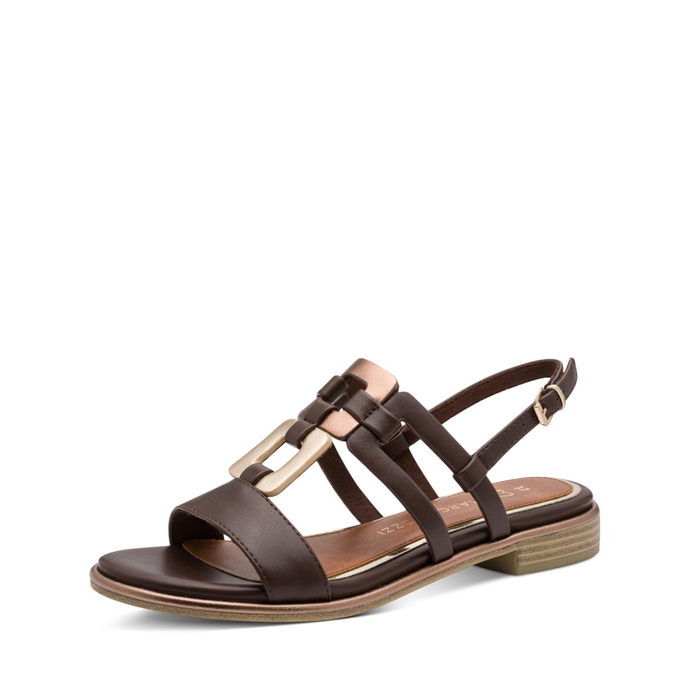 Γυναικείο πέδιλο σε καφέ χρώμα Marco Tozzi  2-28106-44 303 Collection SS 2026