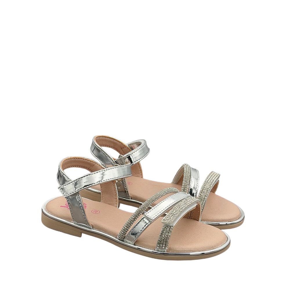 Παιδικό πέδιλο για κορίτσι σε ασημί χρώμα Lelli Kelly LΚCΑ5570-ΑG01 Collection SS 2026