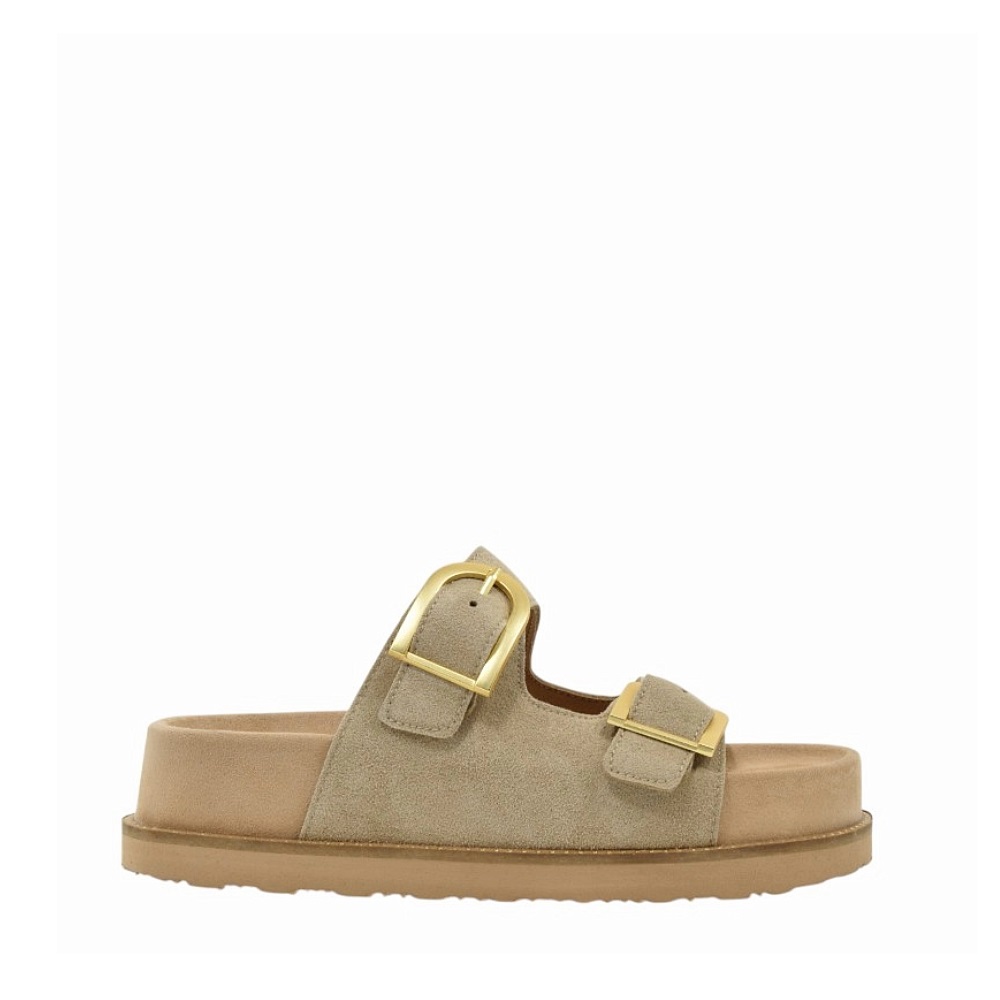 Γυναικείa flatforms Ragazza 01253  δέρμα καστόρ Collection SS 2026