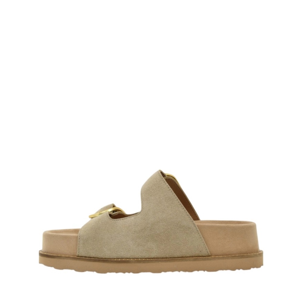 Γυναικείa flatforms Ragazza 01253  δέρμα καστόρ Collection SS 2026