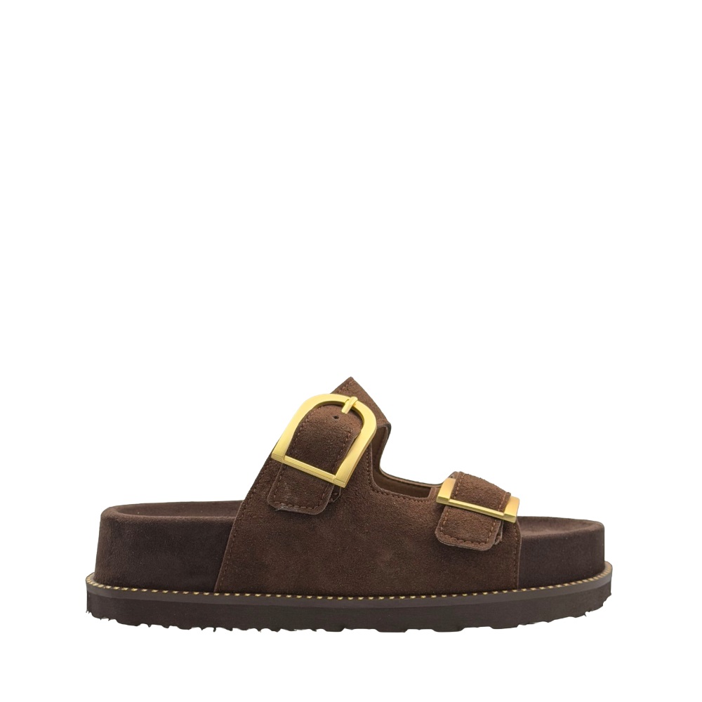 Γυναικείa flatforms Ragazza 01253  δέρμα καστόρ Collection SS 2026