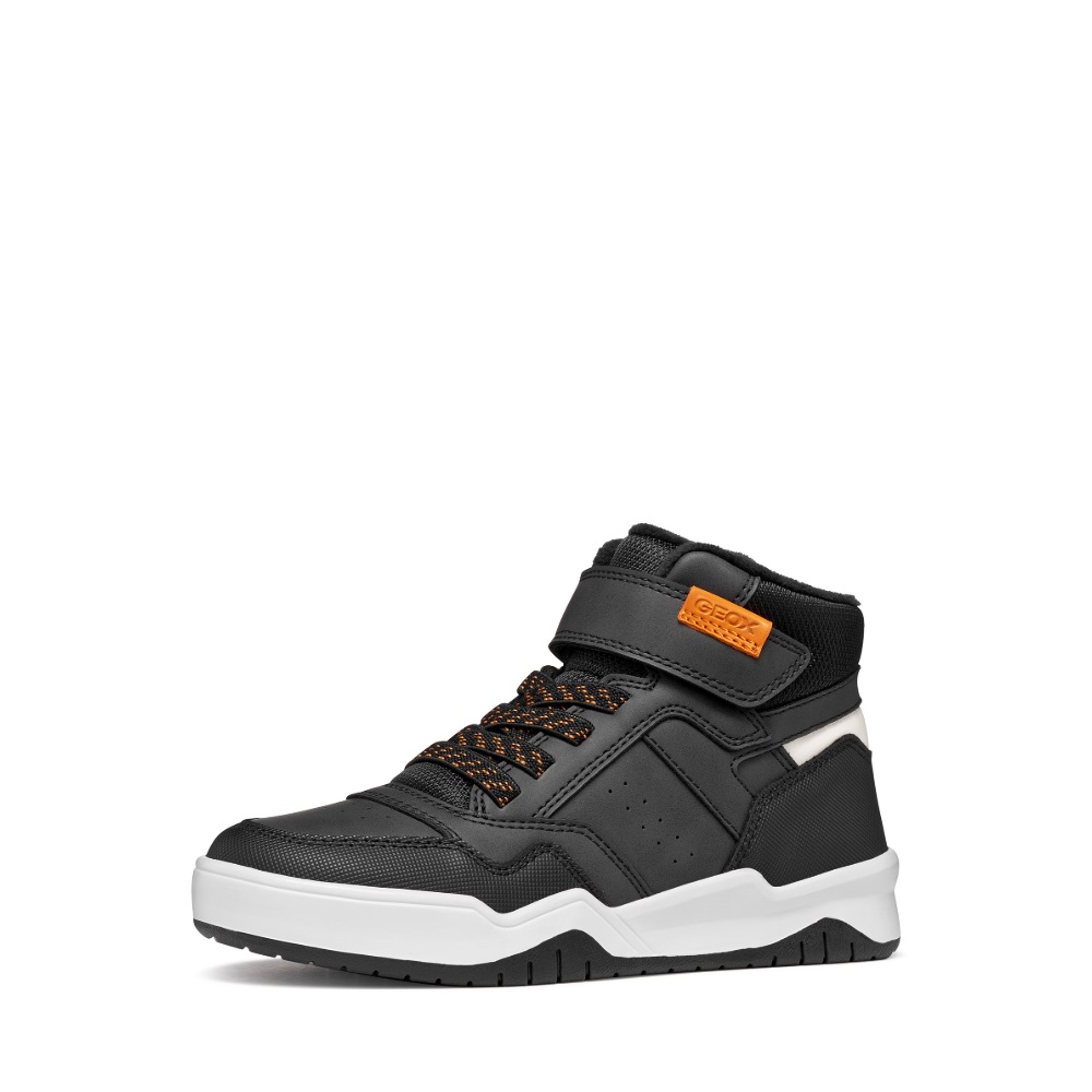 Αγόρι Παιδικό Μποτάκι GEOX PERTH J467RA0MEFUC0038 BLACK ORANGE