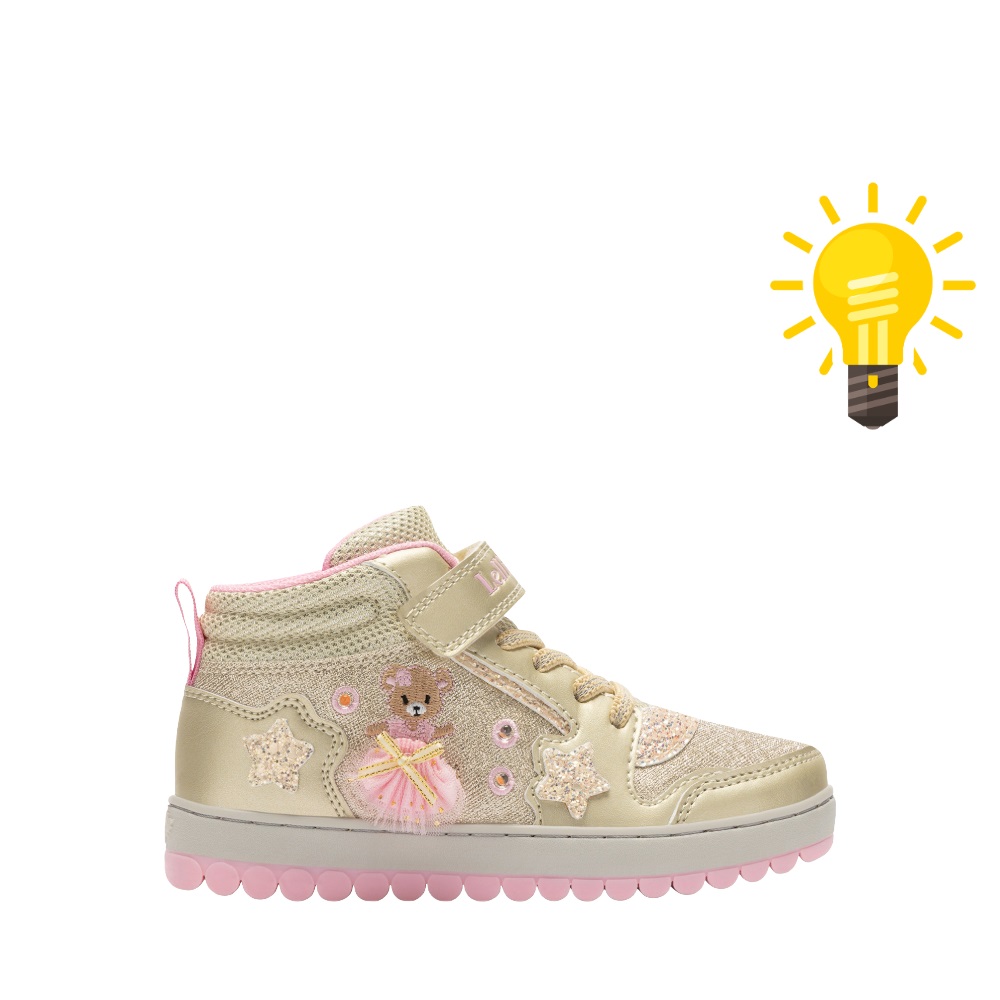 Παιδικό sneaker μποτάκι με φωτάκια χρυσό Lelli Kelly  LΚΑL5711 Α00-ΟR01 Collection Fall/Winter 2026/27