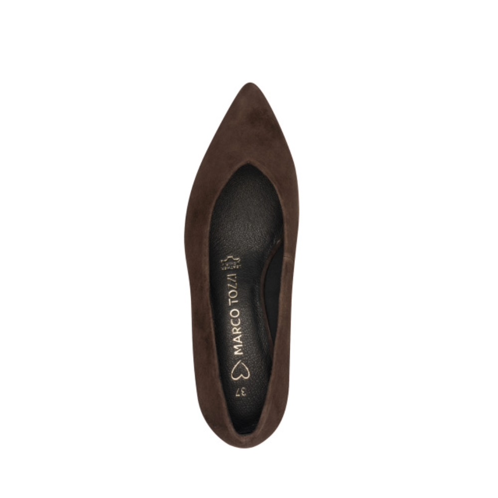 Γυναικεία δερμάτινη γόβα καφέ  Marco Tozzi  2-22434-47 304 Collection Fall/Winter 2026/27