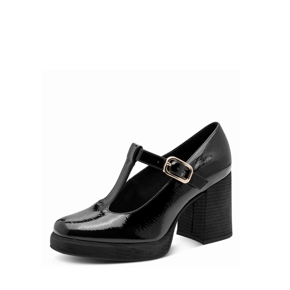 Γυναικεία γόβα μαύρο λουστρίνι Marco Tozzi  2-24406-47 018 Collection Fall/Winter 2026/27
