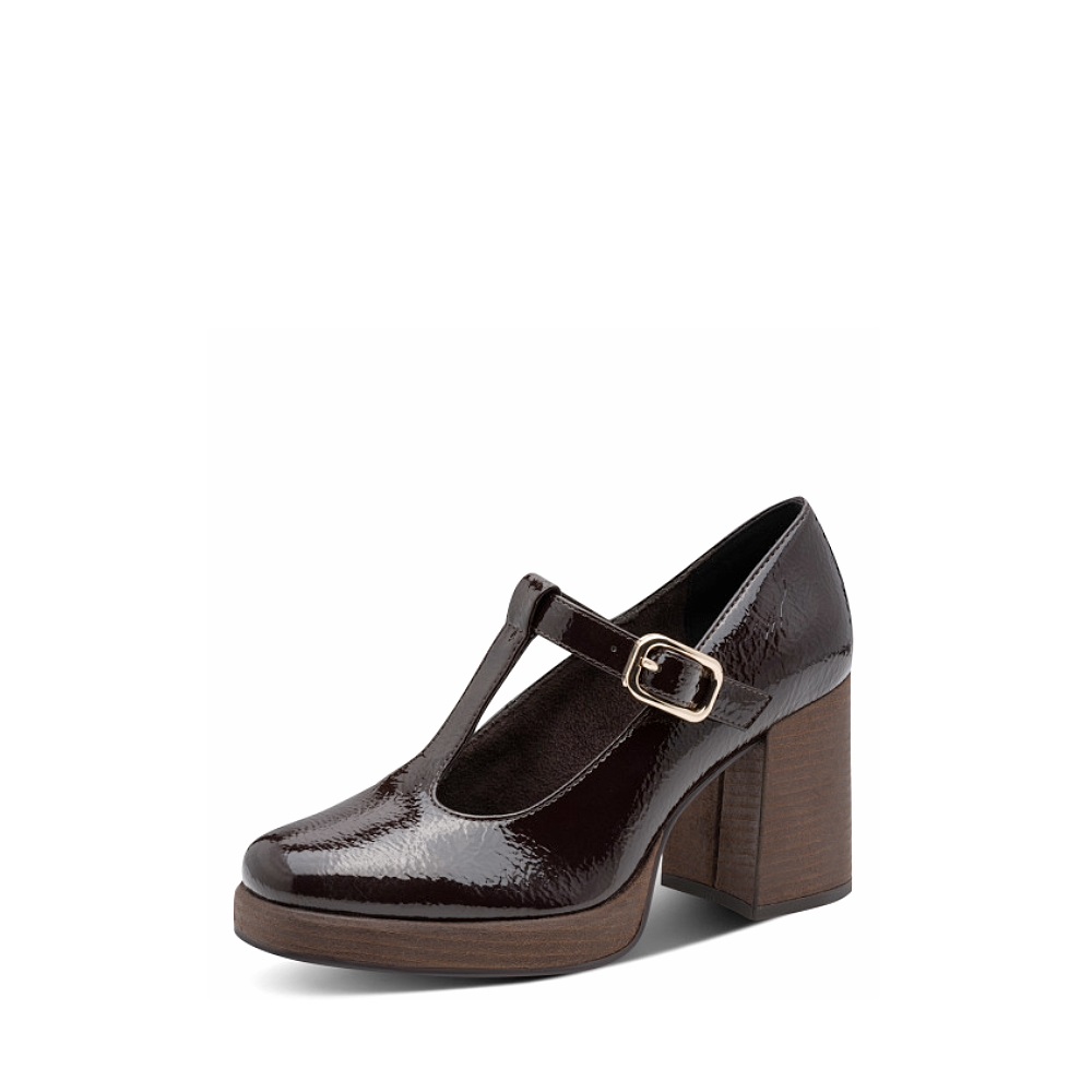 Γυναικεία γόβα καφέ λουστρίνι Marco Tozzi  2-24406-47 304 Collection Fall/Winter 2026/27