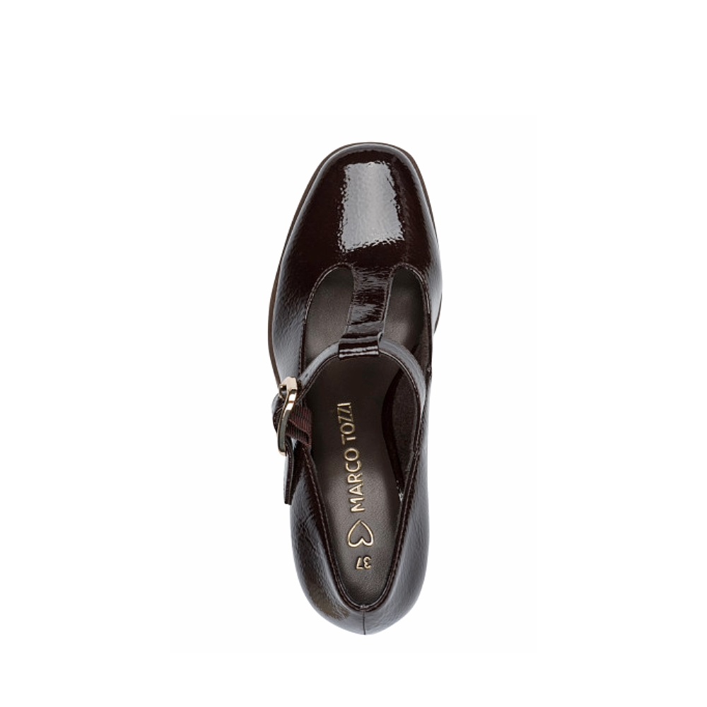 Γυναικεία γόβα καφέ λουστρίνι Marco Tozzi  2-24406-47 304 Collection Fall/Winter 2026/27