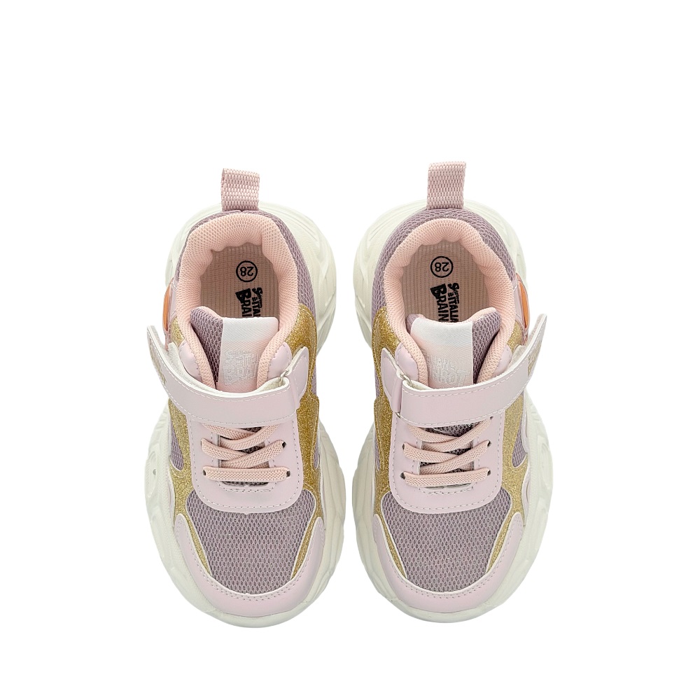 Italian Brainrot Παιδικά Sneakers Ανατομικά με Σκρατς & Φωτάκια ροζ SΚ350-SF123