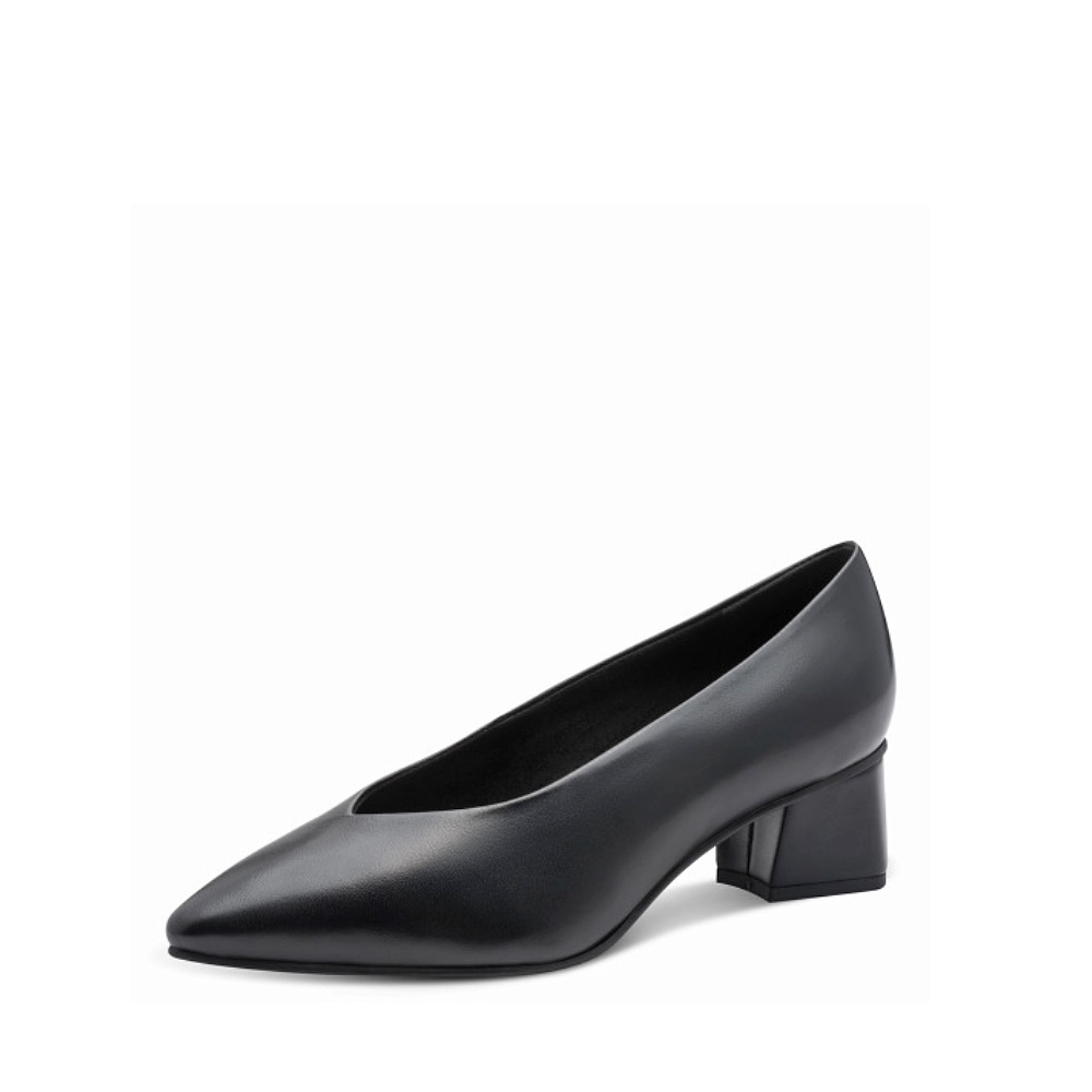 Γυναικεία δερμάτινη γόβα μαύρο  Marco Tozzi  2-22434-47 022  Collection Fall/Winter 2026/27