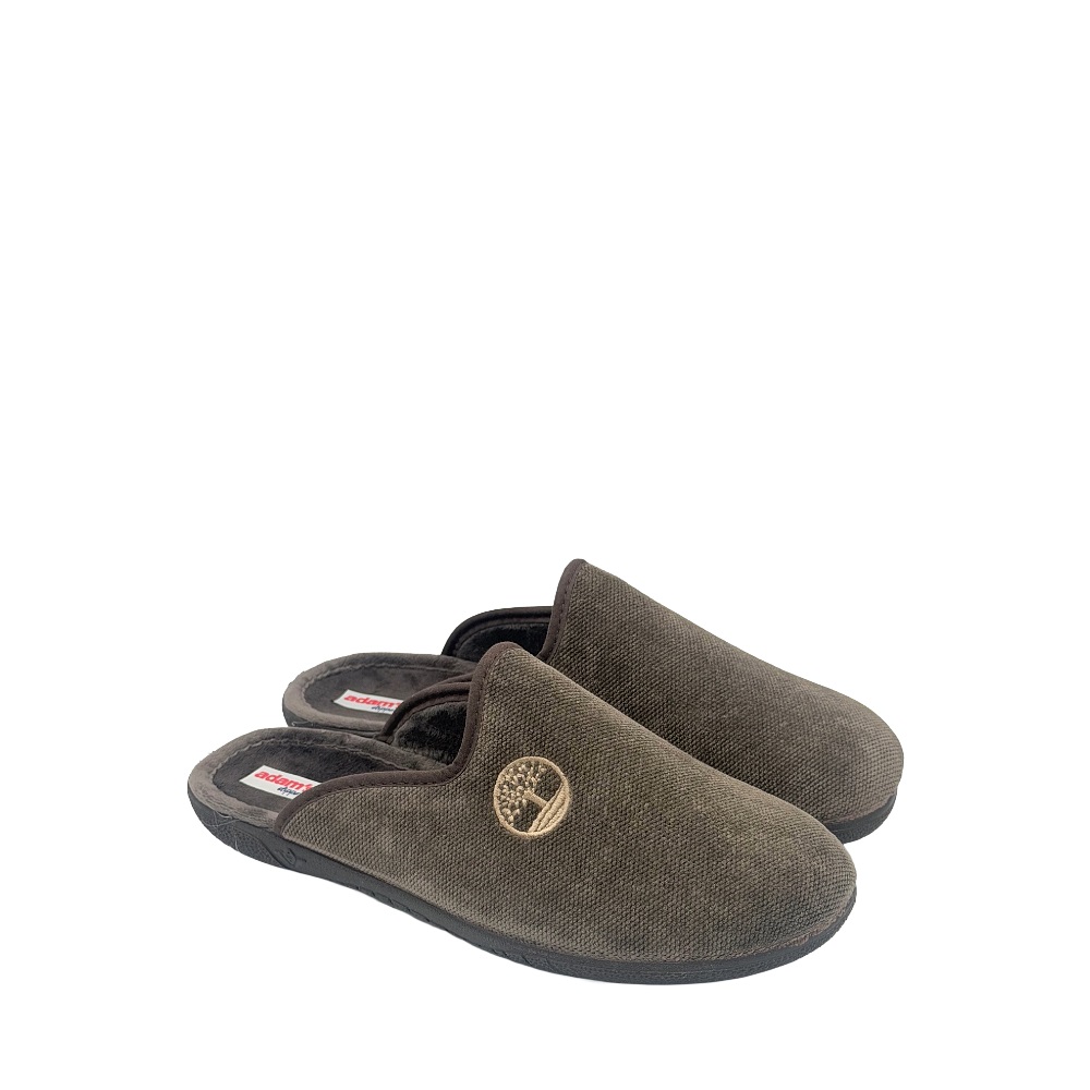 Ανδρική παντόφλα καφ'ε χρώμα Adams Shoes 1-624-26613-19