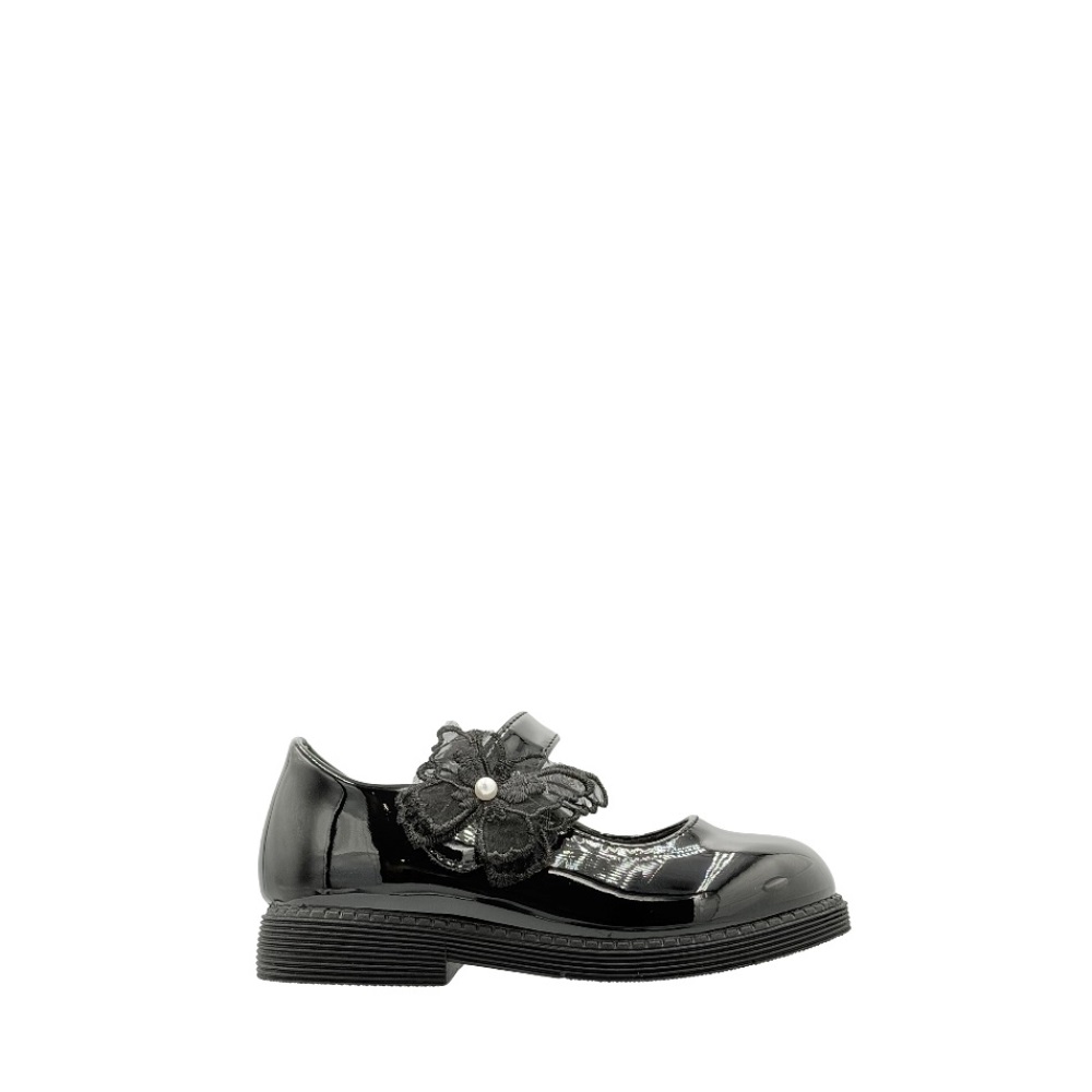 Παιδική ανατομική  μπαλαρίνα μαύρο λουστρ. Adams Shoes  1-916-26503-39