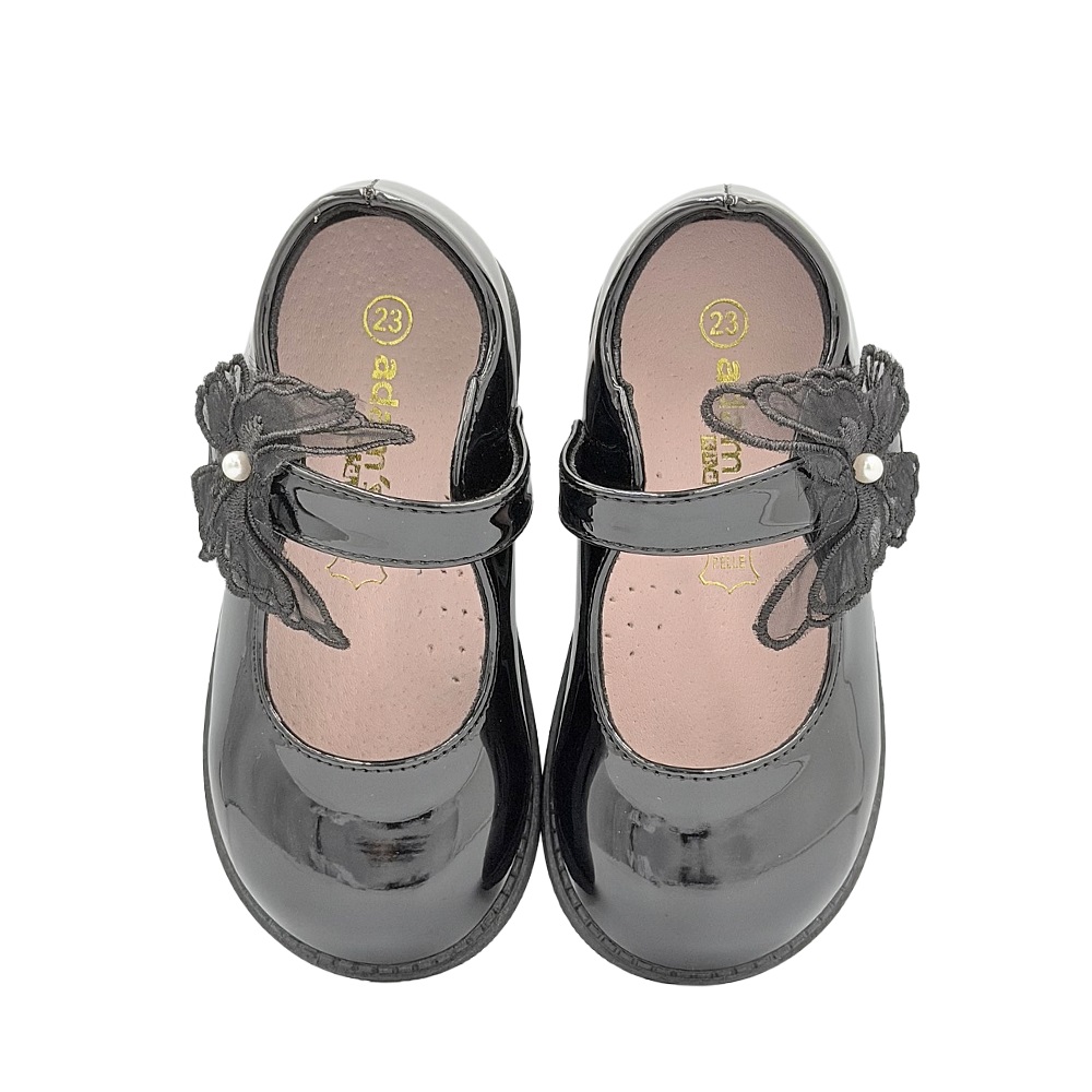 Παιδική ανατομική  μπαλαρίνα μαύρο λουστρ. Adams Shoes  1-916-26503-39