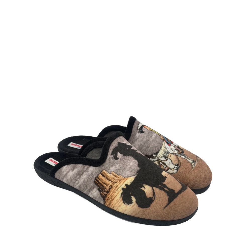 Ανδρική παντόφλα μαύρο Adams Shoes  1-624-26639-98