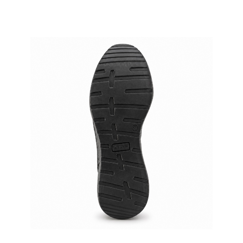Γυναικείο δερμάτινο ανατομικό  sneaker σε μαύρο χρώμα IMAC IMA/208490