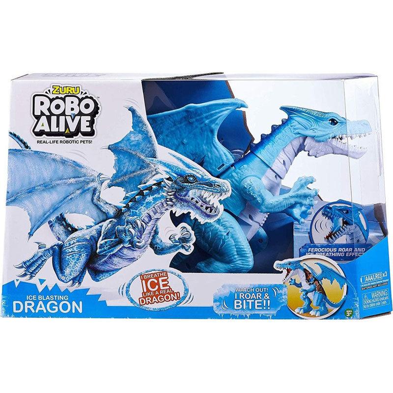 Zuru Robo Alive Ρομποτικός  Dragon Ice Breathing Δράκος Μπλε 1187115A